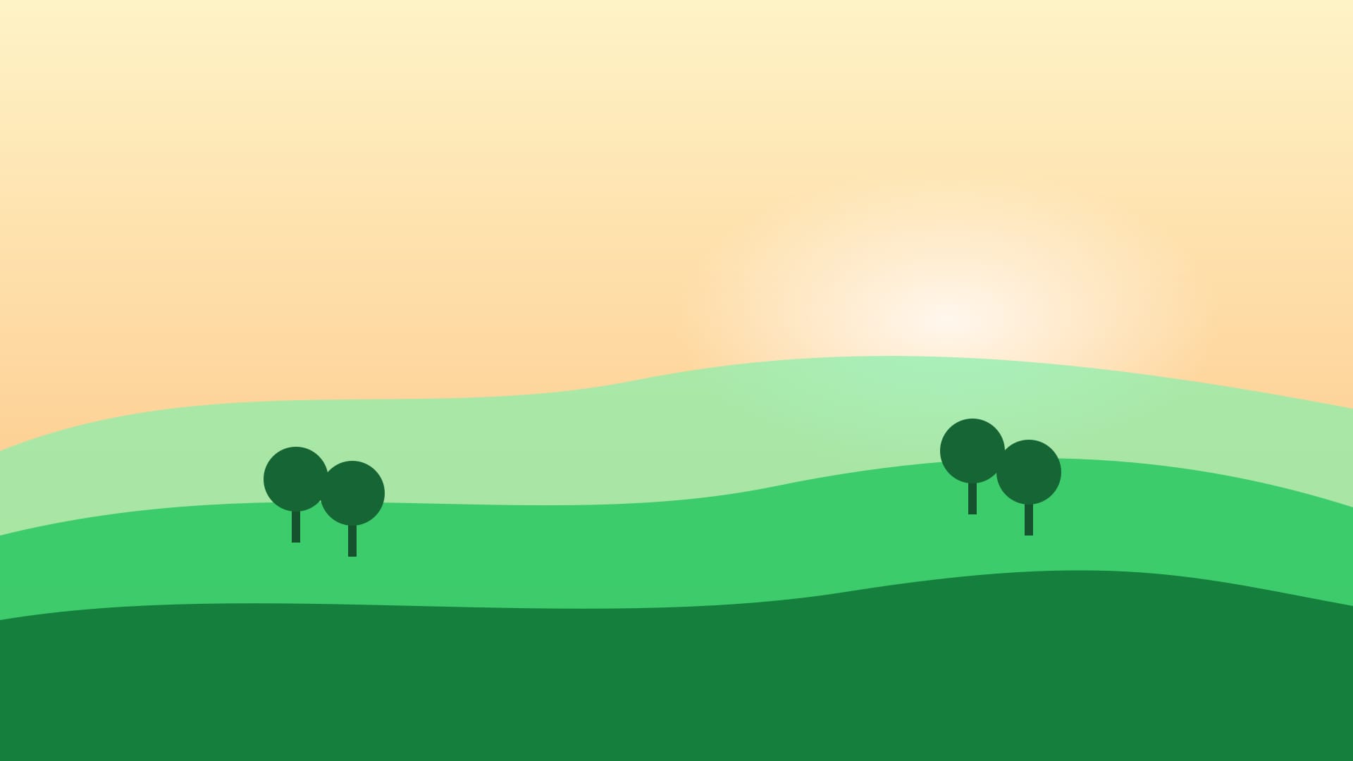 Hills at sunrise