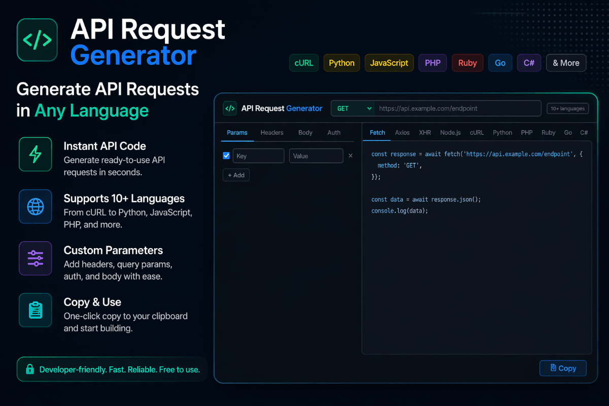 API Request Generator & Tester