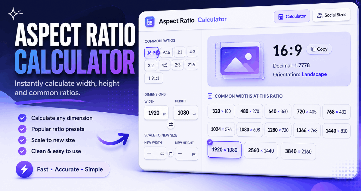 Aspect Ratio Calculator