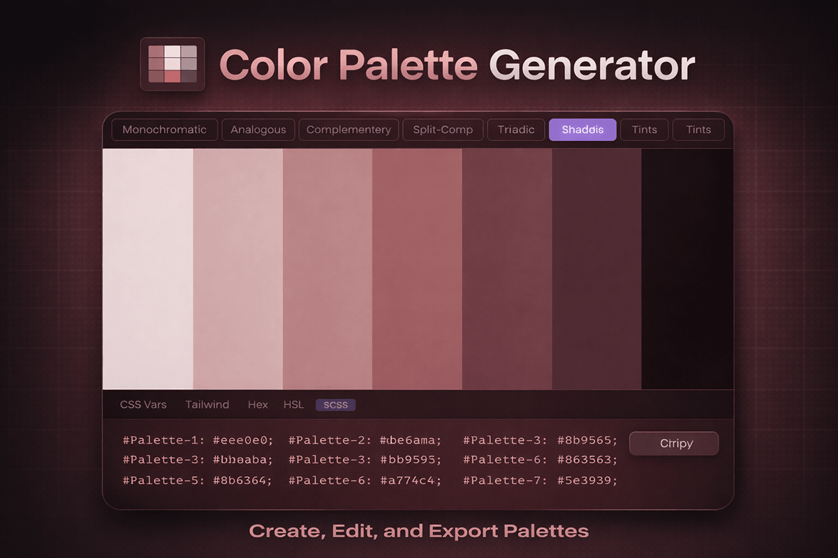 Color Palette Generator — Free Color Scheme & Harmony Generator ...