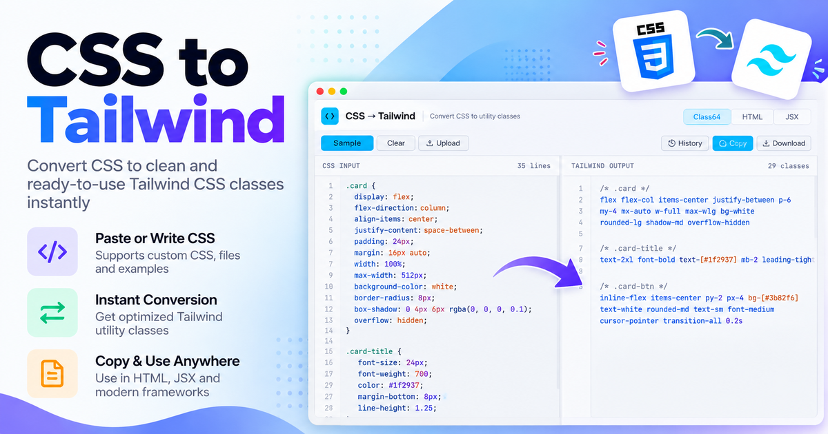 CSS → Tailwind
