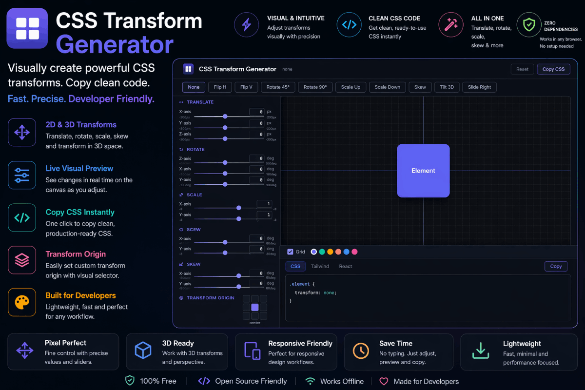 CSS Transform Generator