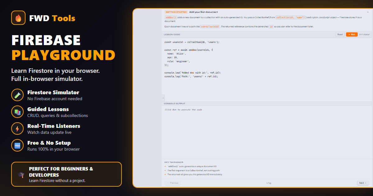 Firebase Playground