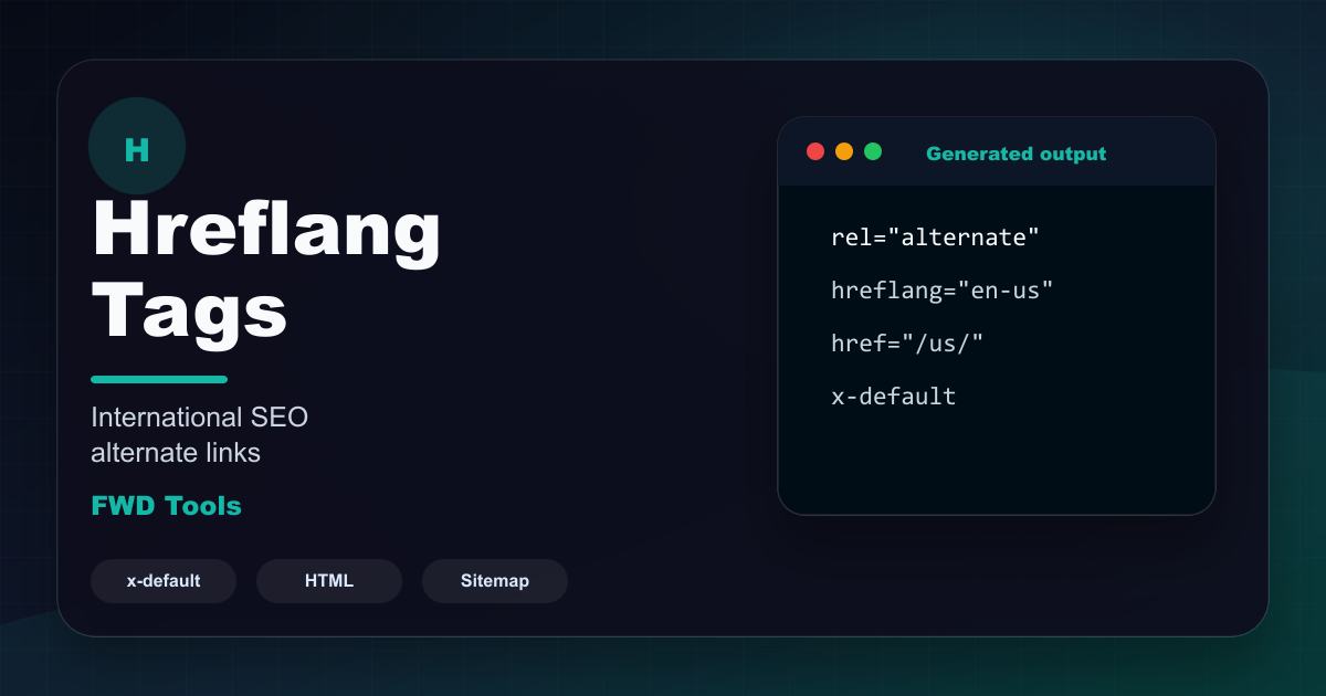 Hreflang Tag Generator