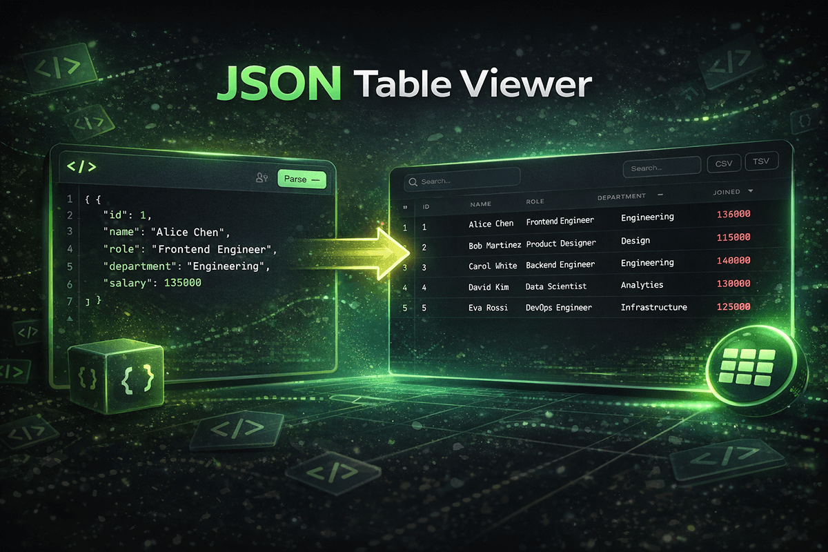 JSON Table Viewer