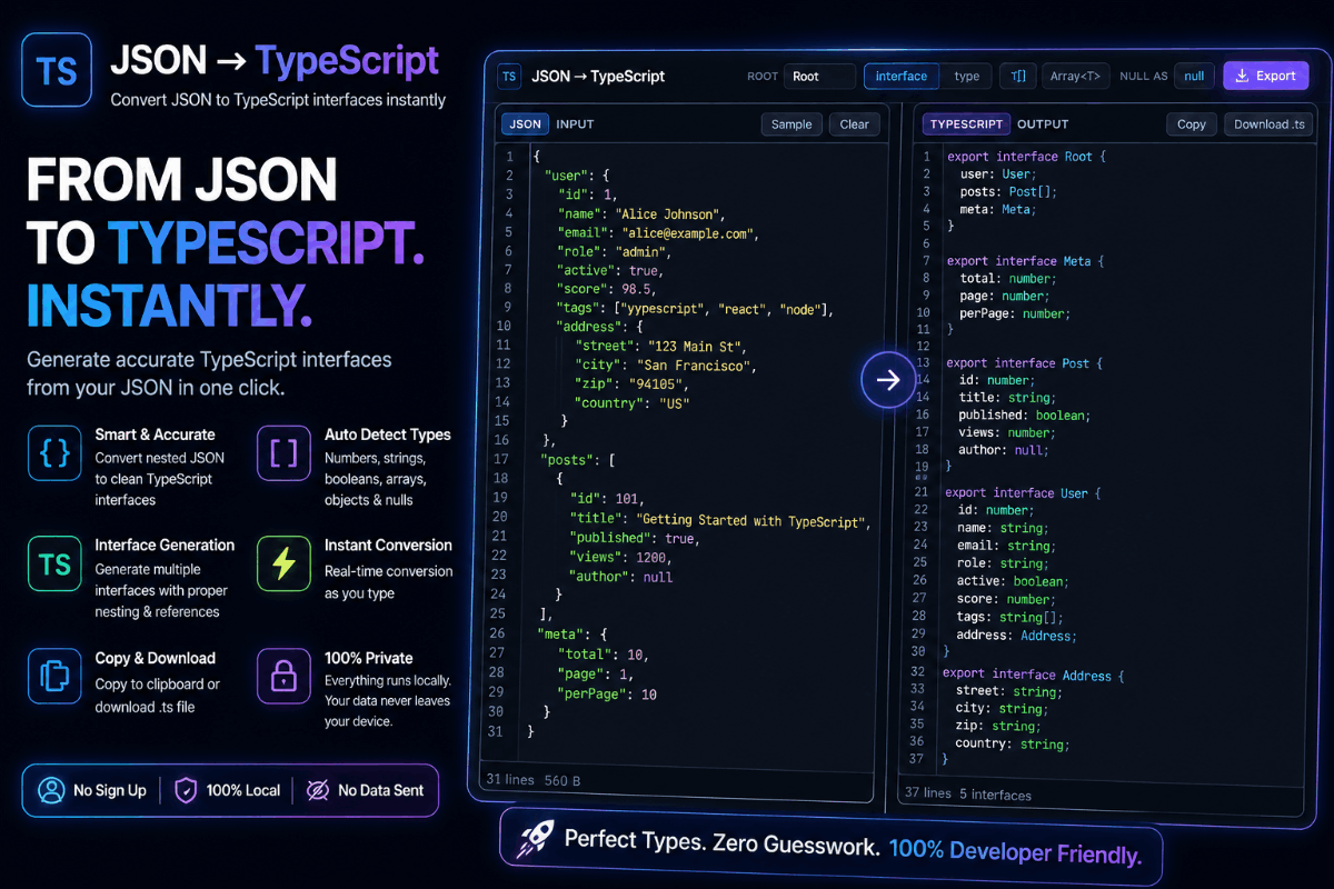 JSON → TypeScript