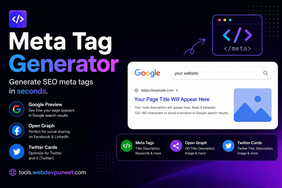 Meta Tag Generator