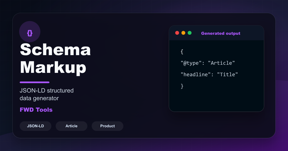 Schema Markup Generator