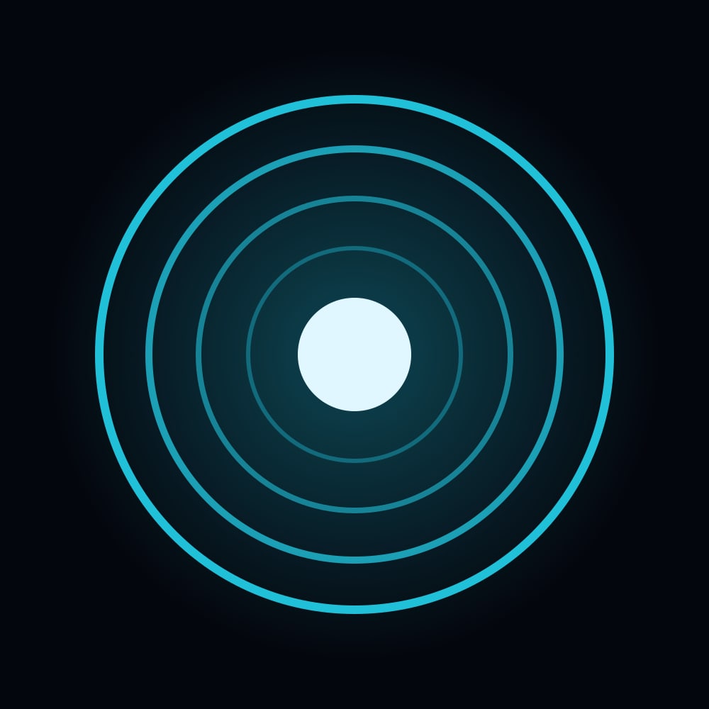 Cover art for Slow Fire, a glowing cyan circle on black