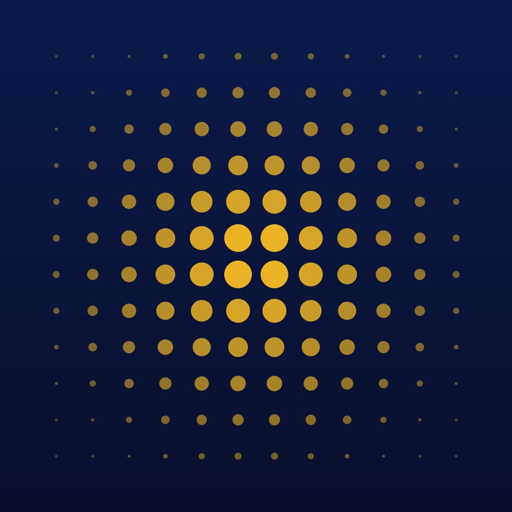 Cover art for Paper Skies, golden dots on deep blue