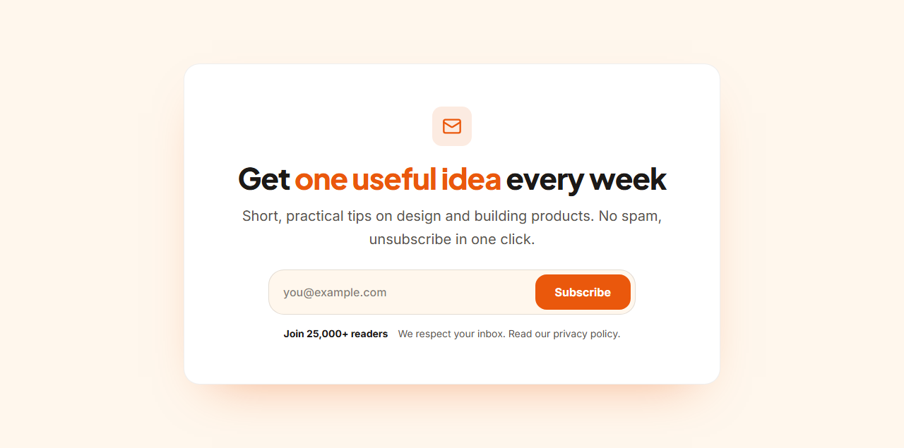 Newsletter Signup CTA preview