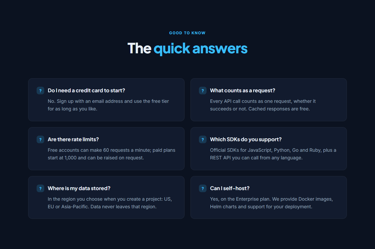 FAQ Grid preview