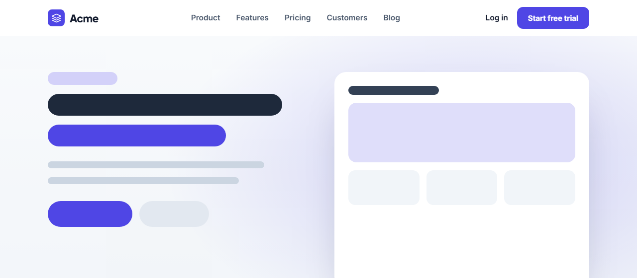 Simple Sticky Navbar template preview