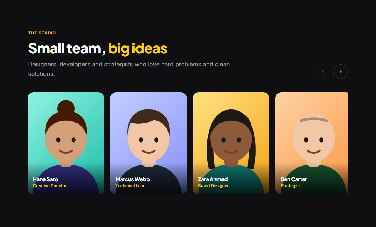 Team Carousel template preview