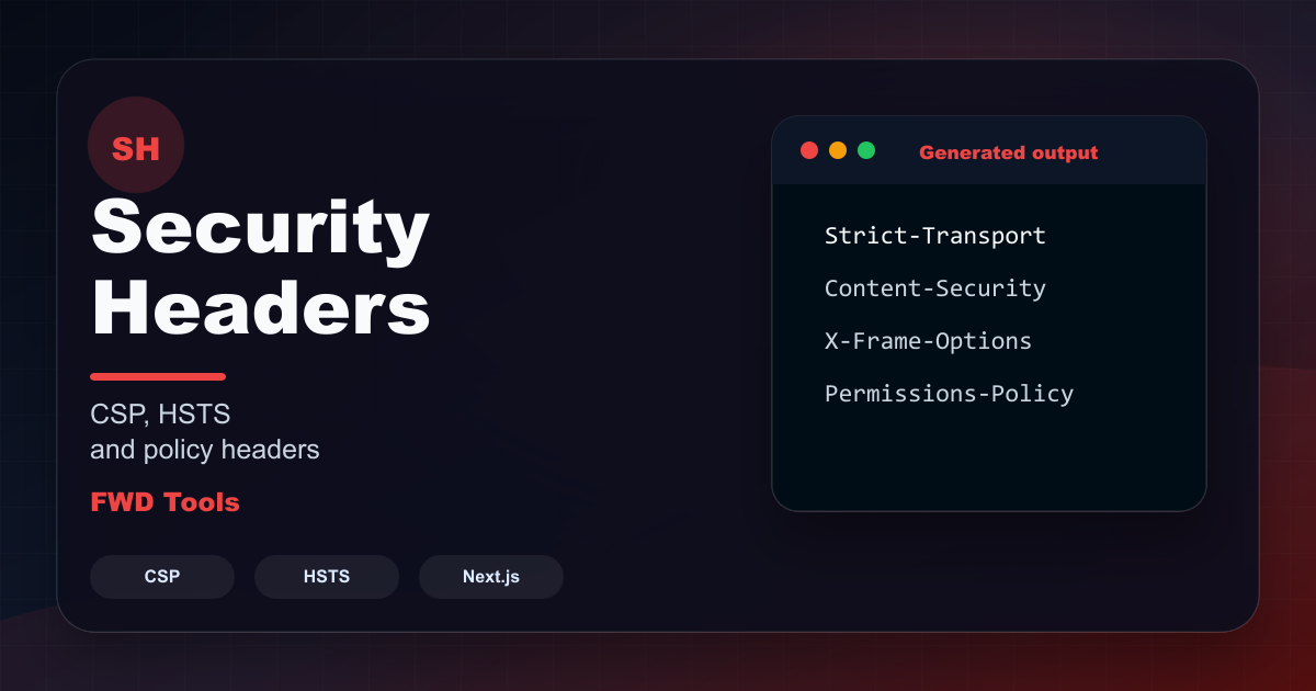 Security Headers Generator