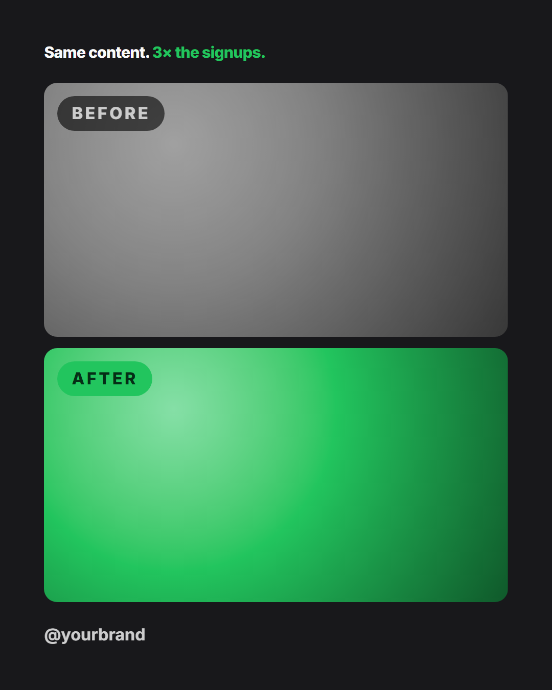 Before & After template preview