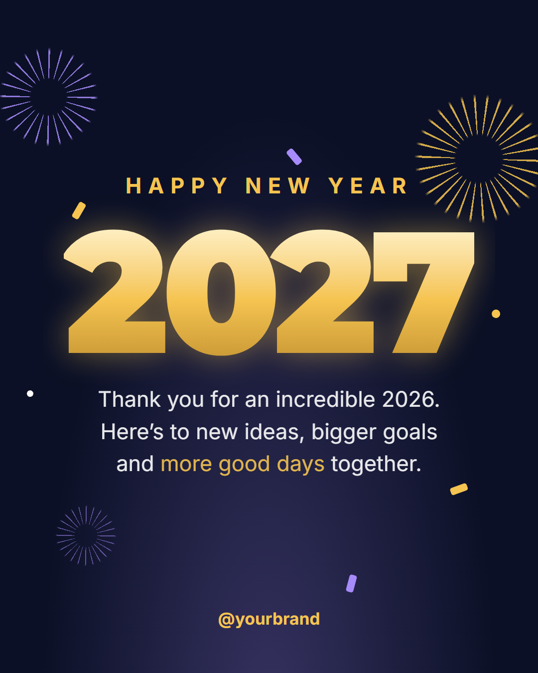 Happy New Year template preview