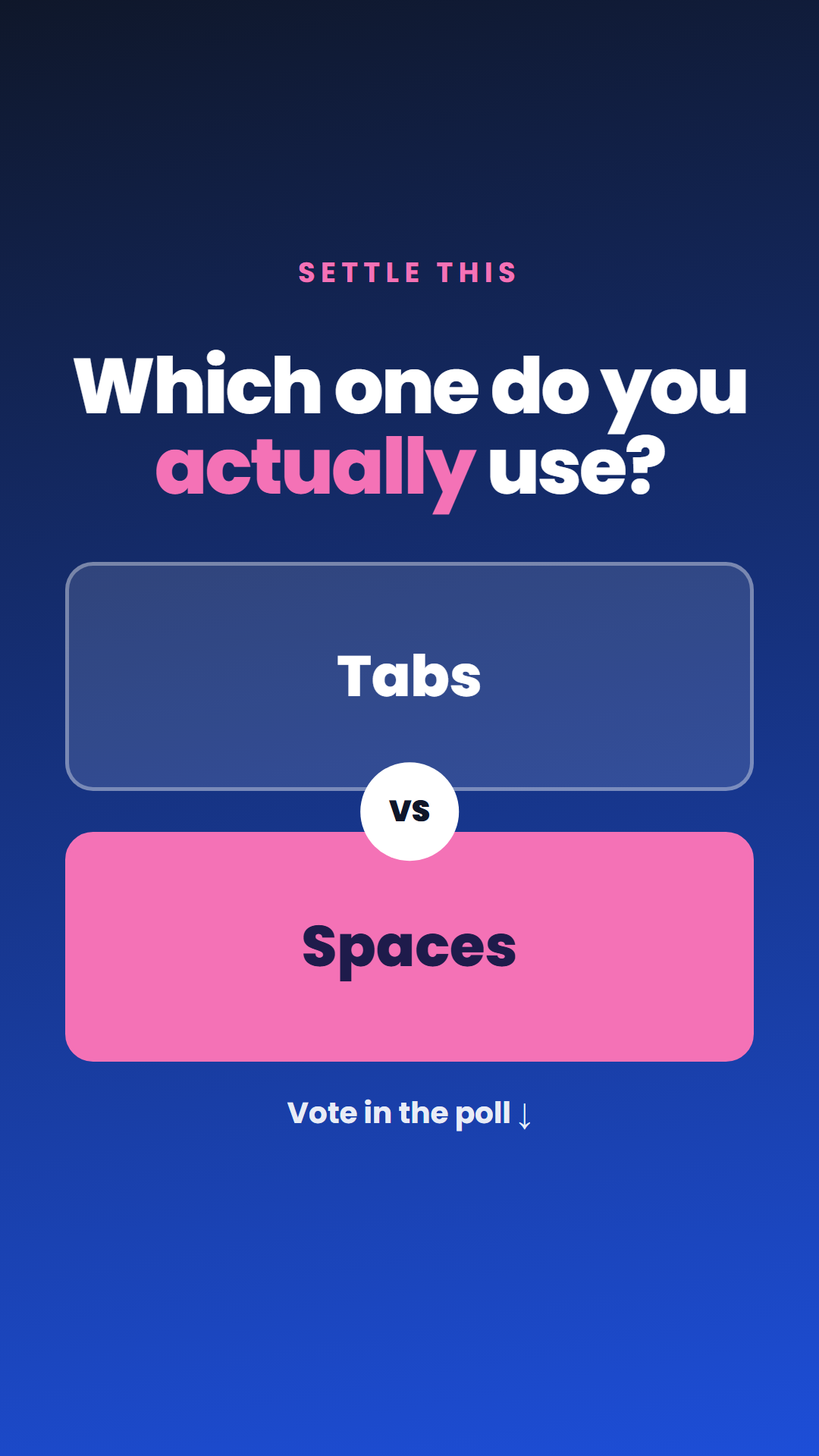 This or That Poll template preview