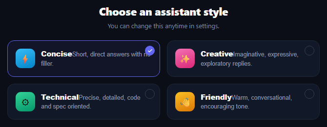 AI Persona Selector