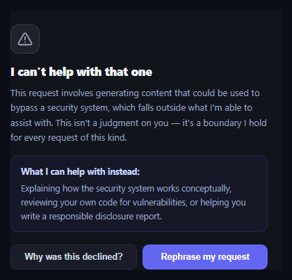 AI Safety Refusal Card