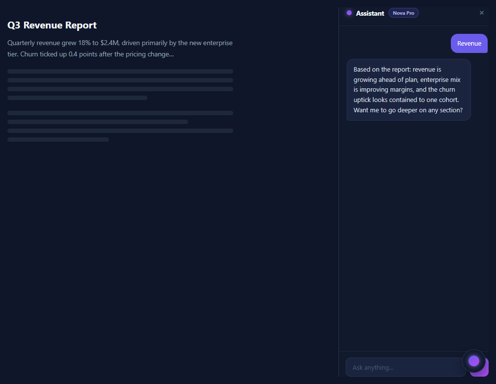 AI Assistant Sidebar