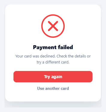 Screenshot of the Animated Error State snippet rendered live