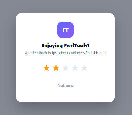 App Store Rating Prompt Modal