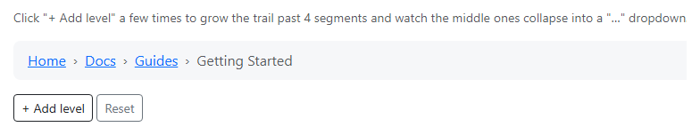 Bootstrap Breadcrumb Trail with Dropdown Overflow