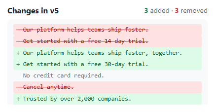 Screenshot of the Bootstrap Diff Viewer snippet rendered live