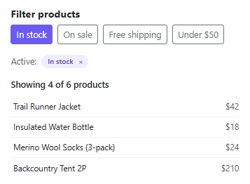 Bootstrap Filter Chips