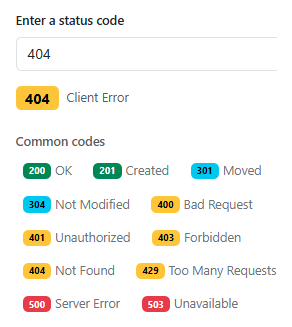 Bootstrap HTTP Status Badge