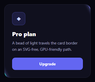 Screenshot of the Border Beam snippet rendered live