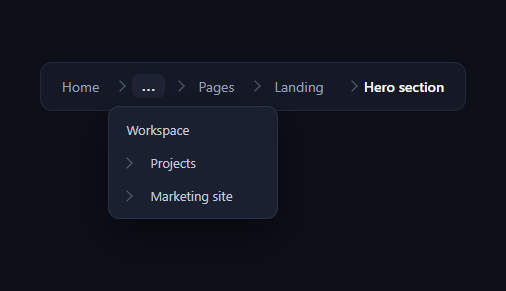 Breadcrumb Dropdown