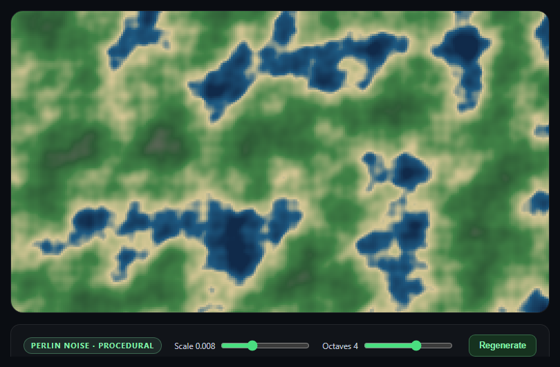 Canvas Noise Terrain Generator