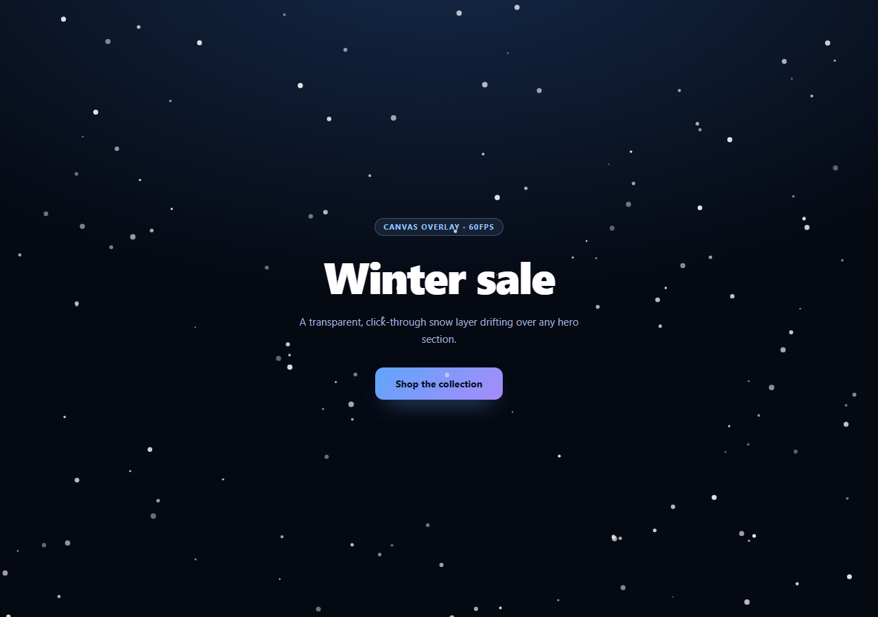 Canvas Snow Overlay