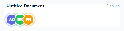 Screenshot of the Collaborator Presence Bar snippet rendered live
