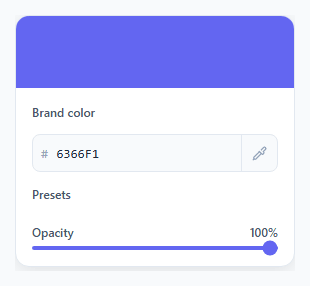 Screenshot of the Color Picker Input snippet rendered live