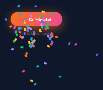 Screenshot of the Confetti Button snippet rendered live