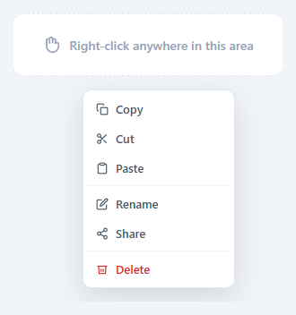Screenshot of the Context Menu snippet rendered live