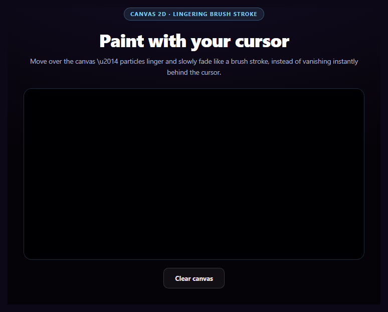 Cursor Particle Brush Trail