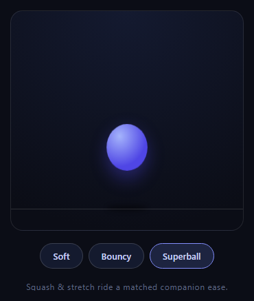 Screenshot of the CustomBounce Ball snippet rendered live