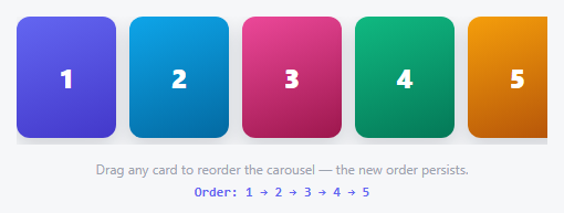 Drag-to-Reorder Carousel