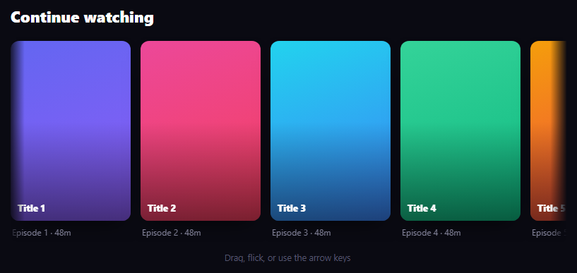 Drag Scroll Row