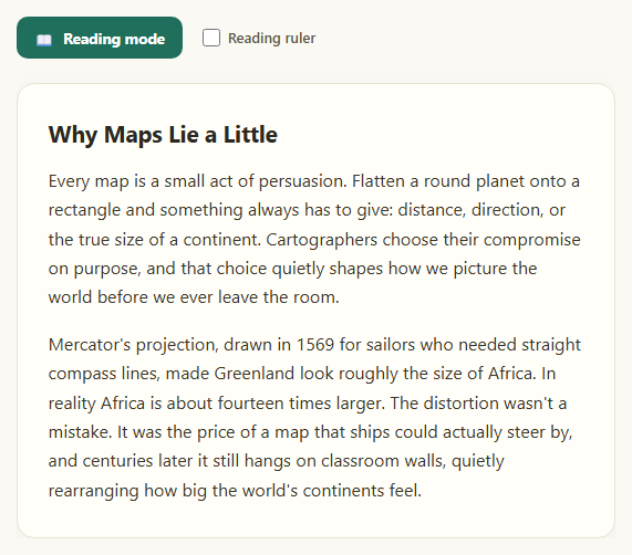 Dyslexia-Friendly Reading Mode