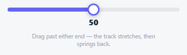 Screenshot of the Elastic Bounce-Back Range Slider snippet rendered live