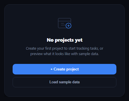 Screenshot of the Empty State with Sample Data Toggle snippet rendered live