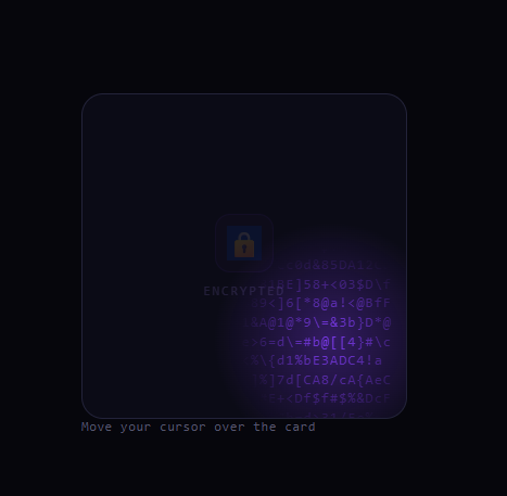 Screenshot of the Encrypt Reveal Card snippet rendered live