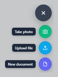 Screenshot of the Expanding FAB snippet rendered live
