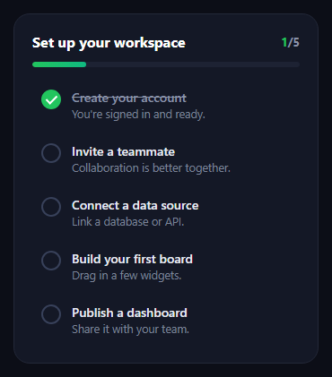 Screenshot of the Feature Checklist snippet rendered live