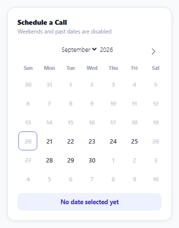 Flatpickr Inline Date Picker